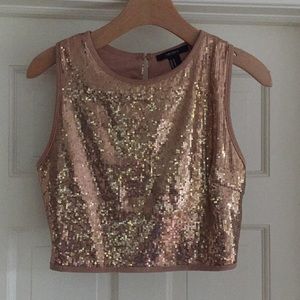 NEW YEARS 🍾🥂🎉 Gold Sequin Crop